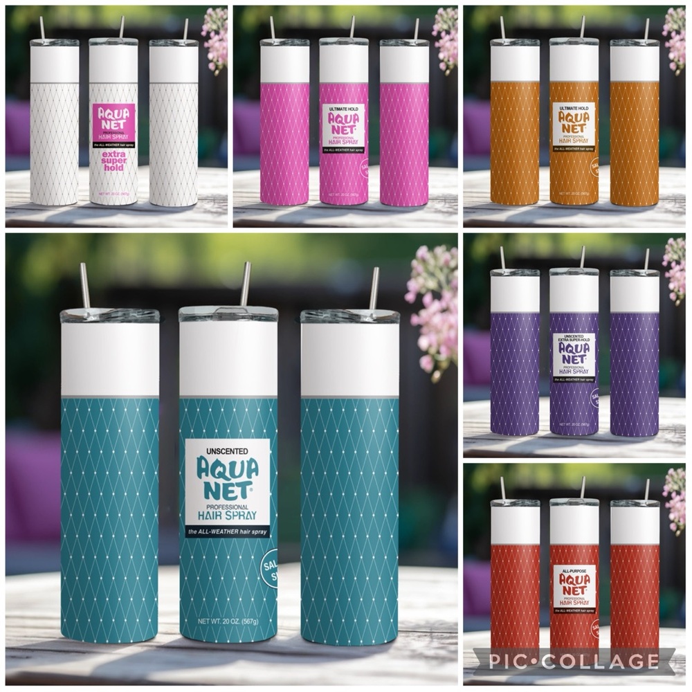20oz aqua net hair spray. Tumbler